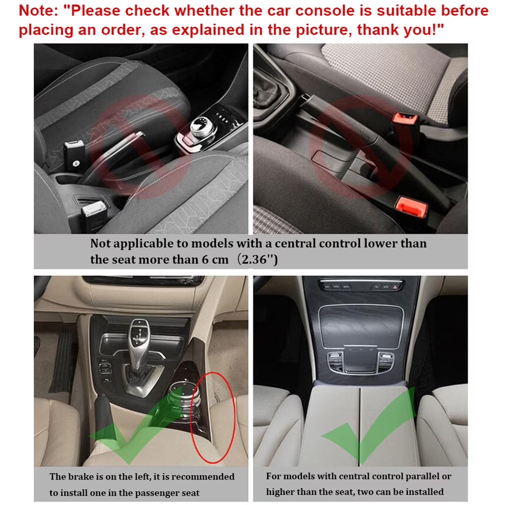 2 Pack Car Seat Gap Filler Organizer with Cup Holder Front Seat Organizer Storage Box