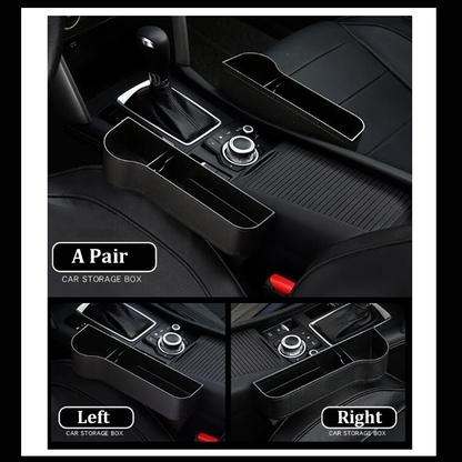 2 Pack Car Seat Gap Filler Organizer with Cup Holder Front Seat Organizer Storage Box