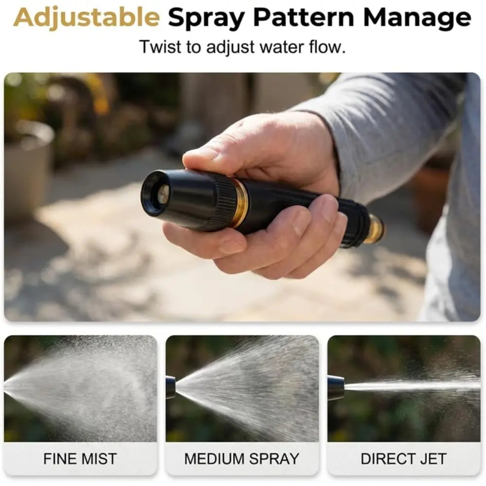 Heavy Duty Adjustable Twist Nozzle Home High Pressure Car Wash Water Gun, 2026 New Heavy High Pressure Washer Gun, Adjustable Booster High-Pressure Car Washing Water Nozzle for Outdoor Cleaning, Watering Plants and Car Washing