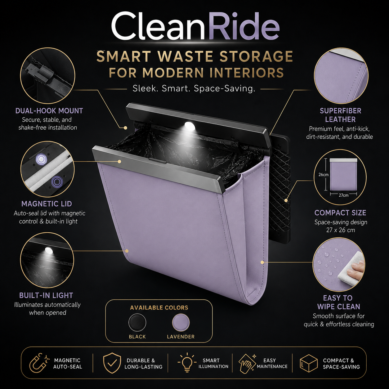 Waterproof Car Trash Bin
