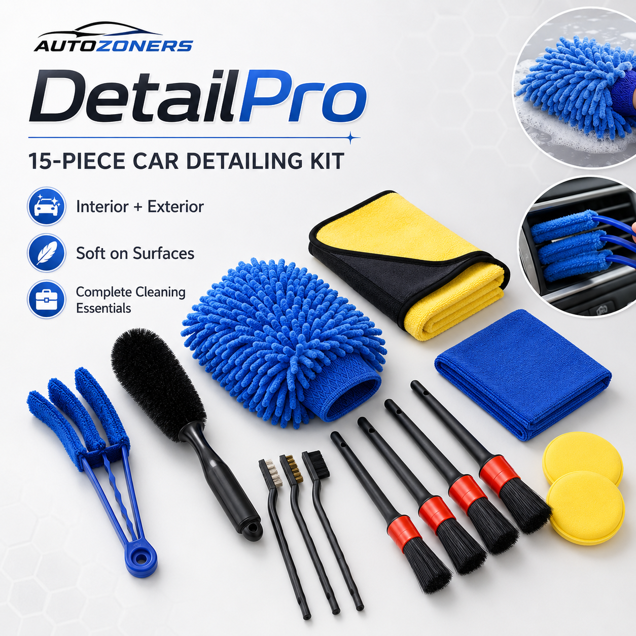 Car Detailing Brush Kit