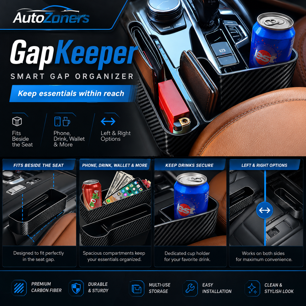 Car Seat Gap Organizer