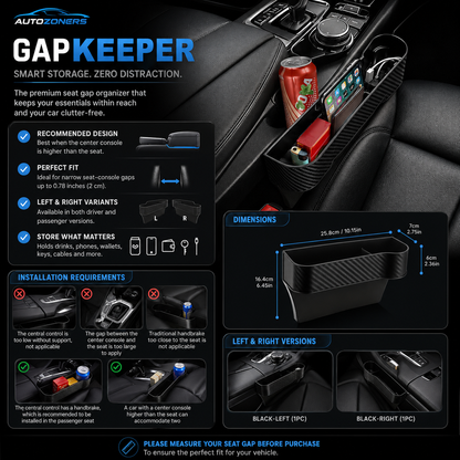 Car Seat Gap Organizer